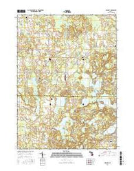 Gregory Michigan Current topographic map, 1:24000 scale, 7.5 X 7.5 Minute, Year 2017