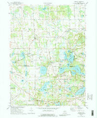 Gregory Michigan Historical topographic map, 1:24000 scale, 7.5 X 7.5 Minute, Year 1973