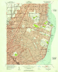 Grosse Pointe Michigan Historical topographic map, 1:24000 scale, 7.5 X 7.5 Minute, Year 1952