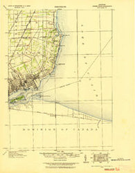 Grosse Pointe Michigan Historical topographic map, 1:62500 scale, 15 X 15 Minute, Year 1918