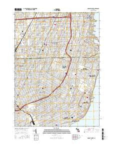 Grosse Pointe Michigan Current topographic map, 1:24000 scale, 7.5 X 7.5 Minute, Year 2017