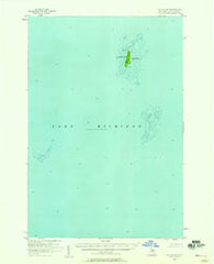 Gull Island Michigan Historical topographic map, 1:62500 scale, 15 X 15 Minute, Year 1955