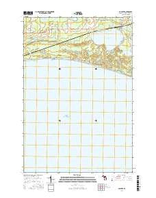 Gulliver Michigan Current topographic map, 1:24000 scale, 7.5 X 7.5 Minute, Year 2016
