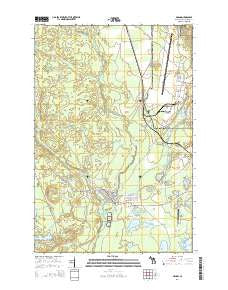 Gwinn Michigan Historical topographic map, 1:24000 scale, 7.5 X 7.5 Minute, Year 2014