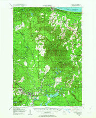 Gwinn Michigan Historical topographic map, 1:62500 scale, 15 X 15 Minute, Year 1952