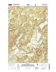 Hagerman Lake Michigan Historical topographic map, 1:24000 scale, 7.5 X 7.5 Minute, Year 2014