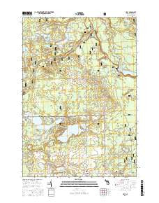 Hale Michigan Current topographic map, 1:24000 scale, 7.5 X 7.5 Minute, Year 2016