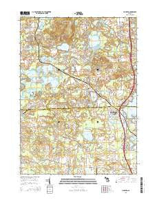 Hamburg Michigan Historical topographic map, 1:24000 scale, 7.5 X 7.5 Minute, Year 2014
