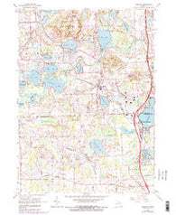 Hamburg Michigan Historical topographic map, 1:24000 scale, 7.5 X 7.5 Minute, Year 1965