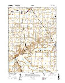Hamilton West Michigan Current topographic map, 1:24000 scale, 7.5 X 7.5 Minute, Year 2017