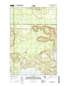 Hardwood Island Michigan Historical topographic map, 1:24000 scale, 7.5 X 7.5 Minute, Year 2014