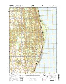 Harrisville Michigan Current topographic map, 1:24000 scale, 7.5 X 7.5 Minute, Year 2016