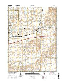 Hartford Michigan Current topographic map, 1:24000 scale, 7.5 X 7.5 Minute, Year 2017
