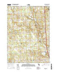 Hartland Michigan Current topographic map, 1:24000 scale, 7.5 X 7.5 Minute, Year 2017