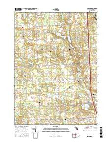Hartland Michigan Current topographic map, 1:24000 scale, 7.5 X 7.5 Minute, Year 2017