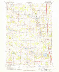 Hartland Michigan Historical topographic map, 1:24000 scale, 7.5 X 7.5 Minute, Year 1968