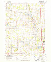 Hartland Michigan Historical topographic map, 1:24000 scale, 7.5 X 7.5 Minute, Year 1968