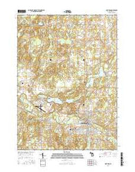 Hastings Michigan Current topographic map, 1:24000 scale, 7.5 X 7.5 Minute, Year 2016