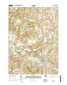 Hastings Michigan Current topographic map, 1:24000 scale, 7.5 X 7.5 Minute, Year 2016
