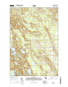 Hawks Michigan Historical topographic map, 1:24000 scale, 7.5 X 7.5 Minute, Year 2014
