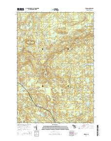 Herman Michigan Historical topographic map, 1:24000 scale, 7.5 X 7.5 Minute, Year 2014