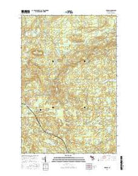 Herman Michigan Current topographic map, 1:24000 scale, 7.5 X 7.5 Minute, Year 2016