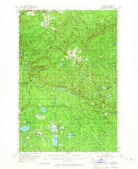 Herman Michigan Historical topographic map, 1:62500 scale, 15 X 15 Minute, Year 1955