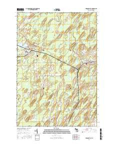 Hermansville Michigan Current topographic map, 1:24000 scale, 7.5 X 7.5 Minute, Year 2016