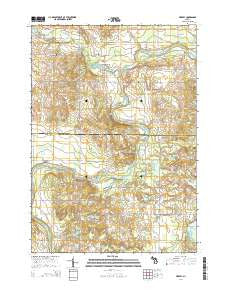 Hersey Michigan Historical topographic map, 1:24000 scale, 7.5 X 7.5 Minute, Year 2014