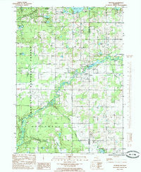 Hesperia Michigan Historical topographic map, 1:24000 scale, 7.5 X 7.5 Minute, Year 1985