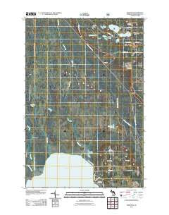 Hiawatha Michigan Historical topographic map, 1:24000 scale, 7.5 X 7.5 Minute, Year 2011