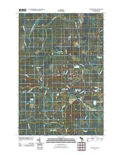 Hickman Lake Michigan Historical topographic map, 1:24000 scale, 7.5 X 7.5 Minute, Year 2011