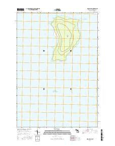 High Island Michigan Current topographic map, 1:24000 scale, 7.5 X 7.5 Minute, Year 2016