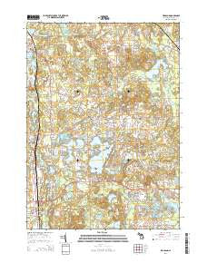 Highland Michigan Historical topographic map, 1:24000 scale, 7.5 X 7.5 Minute, Year 2014