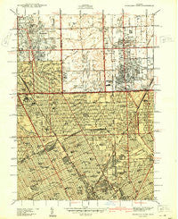 Highland Park Michigan Historical topographic map, 1:24000 scale, 7.5 X 7.5 Minute, Year 1940