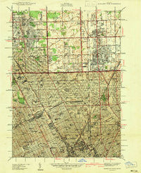 Highland Park Michigan Historical topographic map, 1:24000 scale, 7.5 X 7.5 Minute, Year 1940