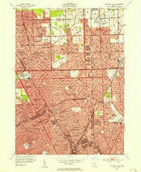Highland Park Michigan Historical topographic map, 1:24000 scale, 7.5 X 7.5 Minute, Year 1952