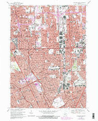 Highland Park Michigan Historical topographic map, 1:24000 scale, 7.5 X 7.5 Minute, Year 1968
