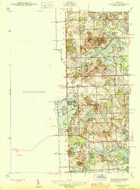 Highland Michigan Historical topographic map, 1:24000 scale, 7.5 X 7.5 Minute, Year 1945