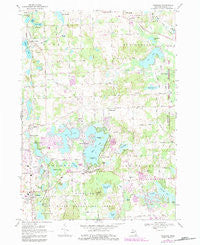 Highland Michigan Historical topographic map, 1:24000 scale, 7.5 X 7.5 Minute, Year 1968