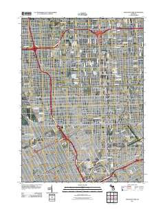 Highland Park Michigan Historical topographic map, 1:24000 scale, 7.5 X 7.5 Minute, Year 2011
