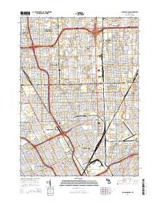 Highland Park Michigan Historical topographic map, 1:24000 scale, 7.5 X 7.5 Minute, Year 2014