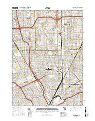 Highland Park Michigan Current topographic map, 1:24000 scale, 7.5 X 7.5 Minute, Year 2017