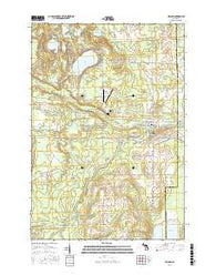 Hillman Michigan Current topographic map, 1:24000 scale, 7.5 X 7.5 Minute, Year 2016