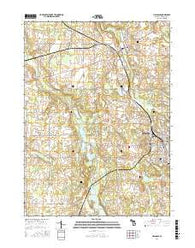Hillsdale Michigan Current topographic map, 1:24000 scale, 7.5 X 7.5 Minute, Year 2016