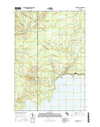 Hiram Point Michigan Current topographic map, 1:24000 scale, 7.5 X 7.5 Minute, Year 2016