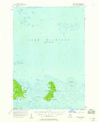 Hog Island Michigan Historical topographic map, 1:62500 scale, 15 X 15 Minute, Year 1955