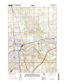 Holland East Michigan Historical topographic map, 1:24000 scale, 7.5 X 7.5 Minute, Year 2014