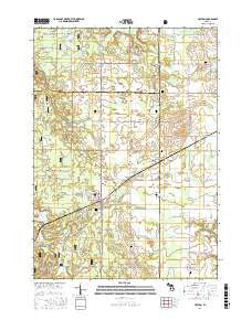 Holton Michigan Current topographic map, 1:24000 scale, 7.5 X 7.5 Minute, Year 2017