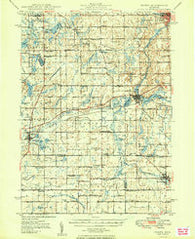 Homer Michigan Historical topographic map, 1:62500 scale, 15 X 15 Minute, Year 1949